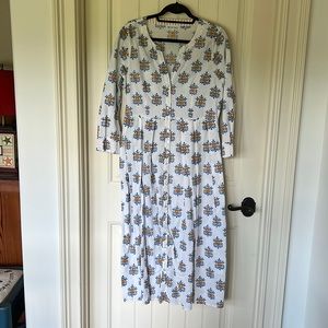 Pink City Prints shirtdress size L